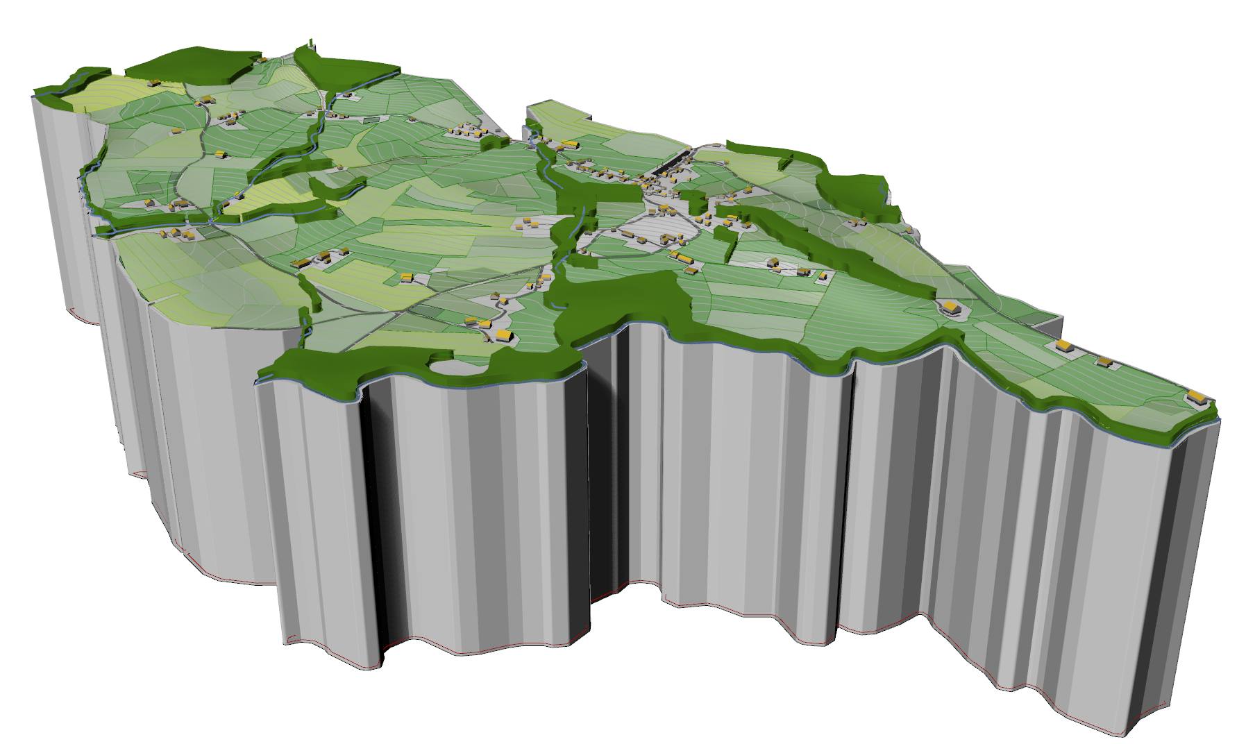 Projecting Surface Regions from OpenStreetMap Data – Example 20.5