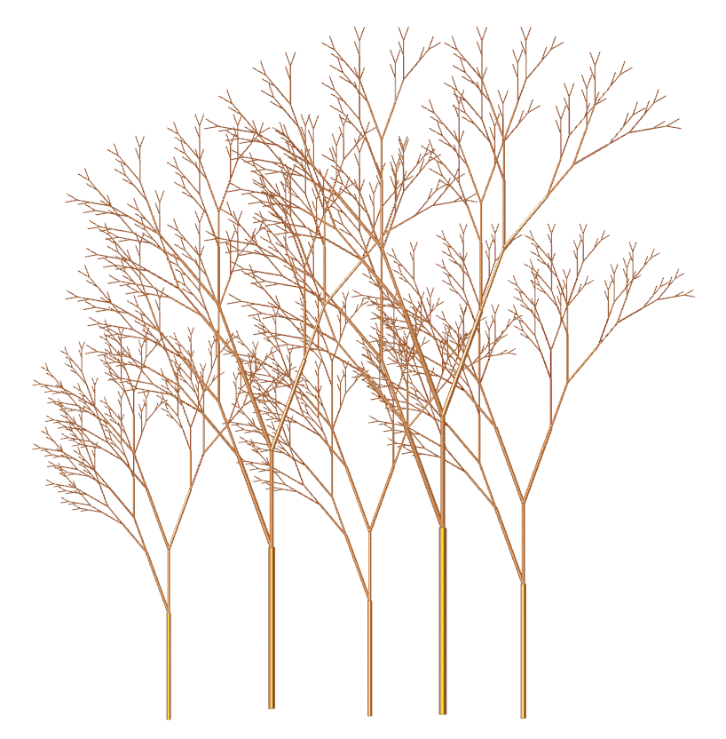Fractal Trees – Basic L-System- Example 9.4